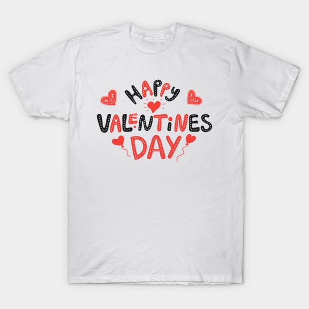 Happy Valentines Day T-Shirt by ElenaDanilo